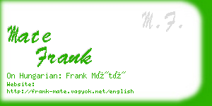 mate frank business card